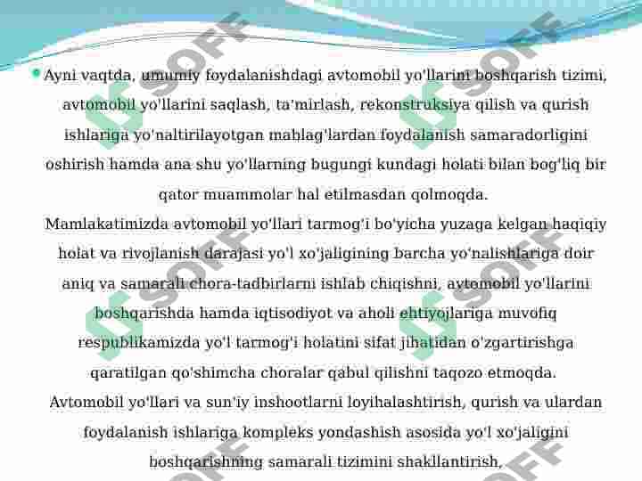 Yo’l korxonalari yo’l ustalarining asosiy vazifalari va kunlik ish tadbirlari 4