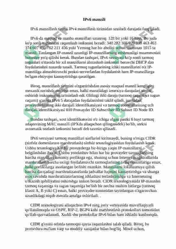 Ipv6 protokoli 4