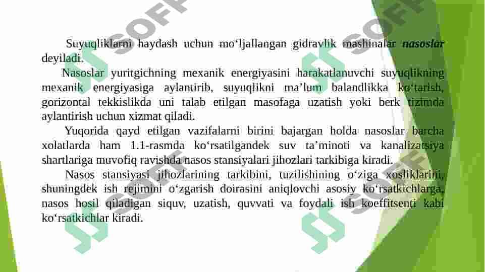 Nasos qurilmasining asosiy ko‘rsatkichlari. Markazdan qochma nasoslar ishlashi va uning tuzilishi. 4