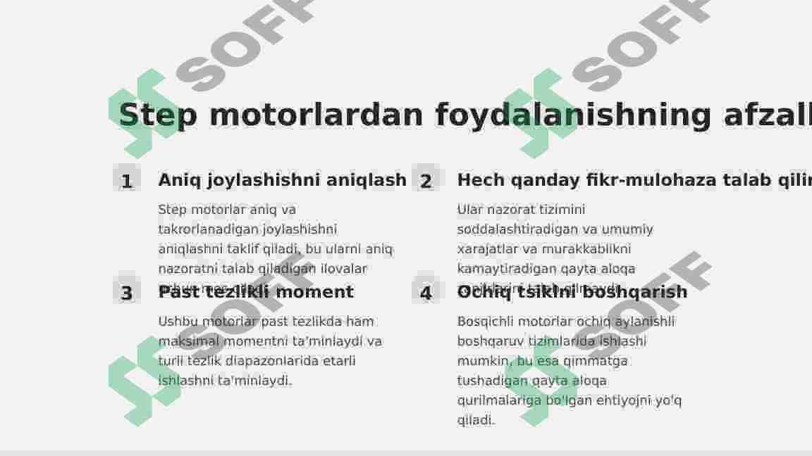Stepper motorlar, Qadamli matorlar 4