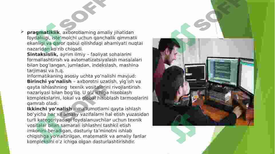 Informatsion-kommunikatsion texnologiyalarining dasturiy ta'minoti. 4