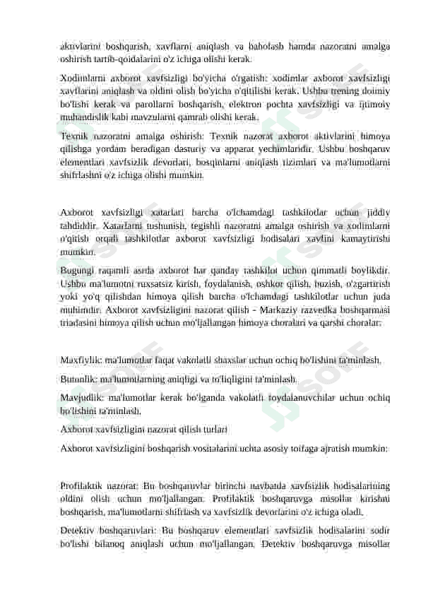 Biznes jarayonlarining axborot xavfsizligi 4