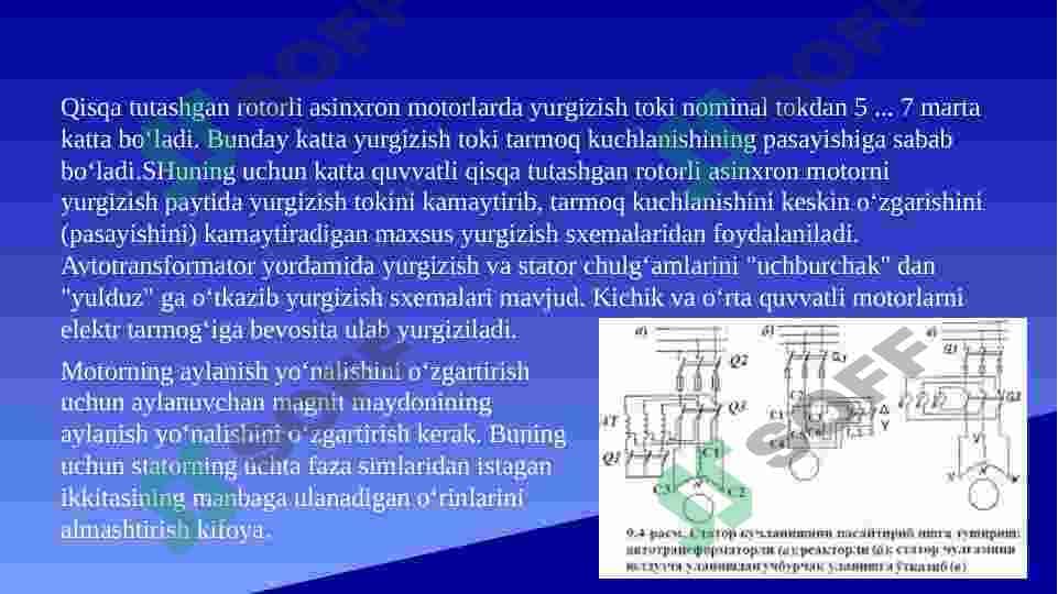 Uch fazali qisqa tutashtirilgan uch fazali motorlar 4