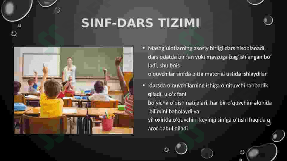 Sinf-dars tizimini afzalligi va kamchiliklari nimada namoyon bo'ladi. 4