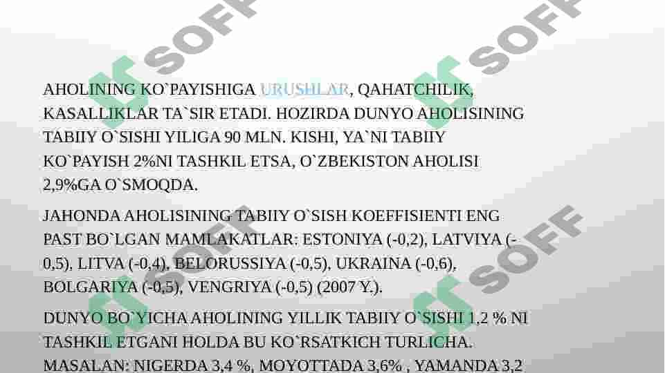 Dunyo aholisining gеografiyasi 4