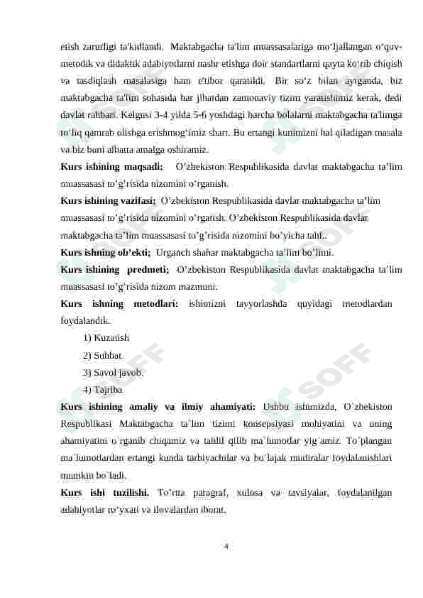 MUSTAQILLIK YILLARIDA MAKTABGACHA TA’LIM TIZIMIDA YANGICHA YONDASHUV 4