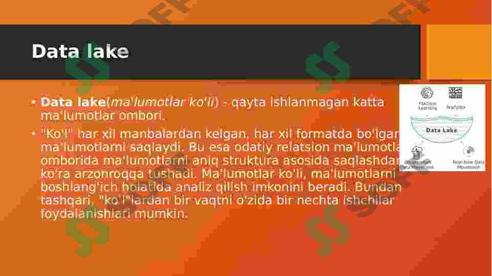Katta ma'lumotlar (Big Data)ni qayta ishlash texnologiyalari. 4