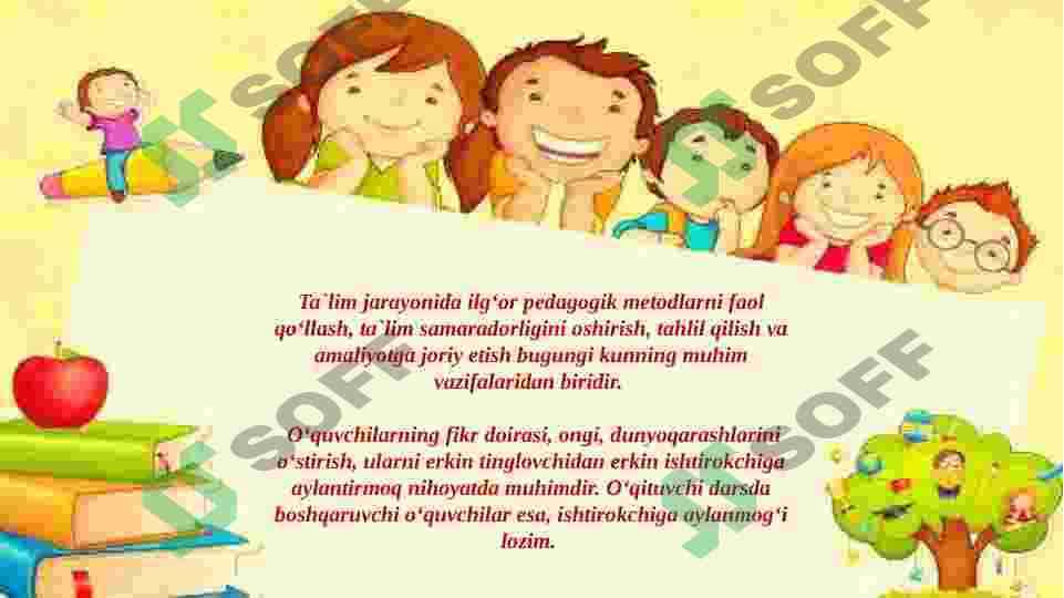 ONA TILI VA O’QISH DARSLARIDA QO’LLANILADIGAN SAMARALI METODLARDAN FOYDALANISH 4