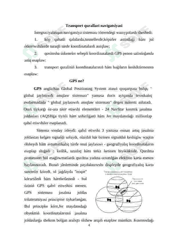 Transport qurallari navigatsiyasi 4