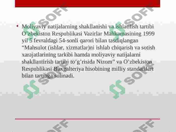JORIY YILNING MOLIYAVIY NATIJALARI TO'G'RISIDA HISOBOTNI TUZISH TARTIBI. 4
