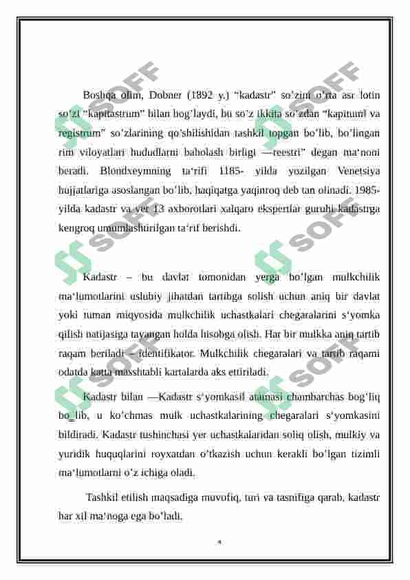 NAPOLEON KADASTRINING RIVOJLANISH BOSQICHLARI 4