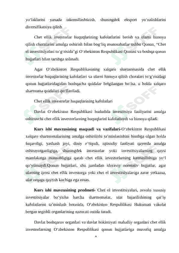 O‘ZBEKISTON RESPUBLIKASINING TASHQI INVESTITSION SIYOSTI 4