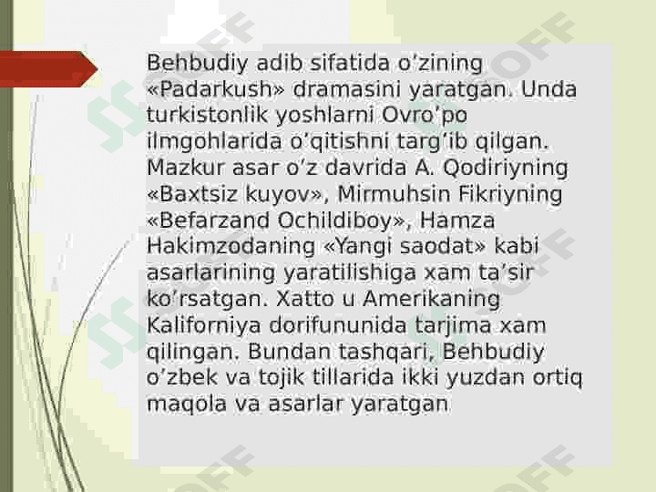 Mahmudxo’ja Behbudiy – jadidlar otasi 4