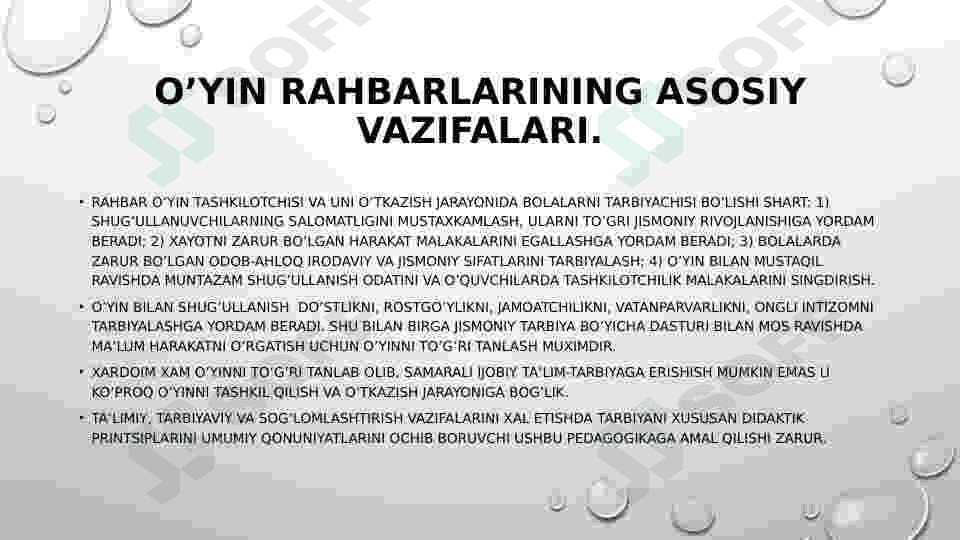 Milliy harakatli o'yinlarni tashkil qilish va o'tkazish. 4