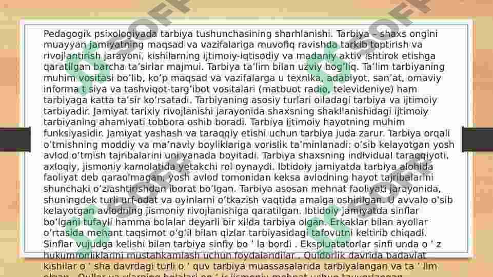 Turli yosh davrlarida o'zlashtirish xususiyatlari 4