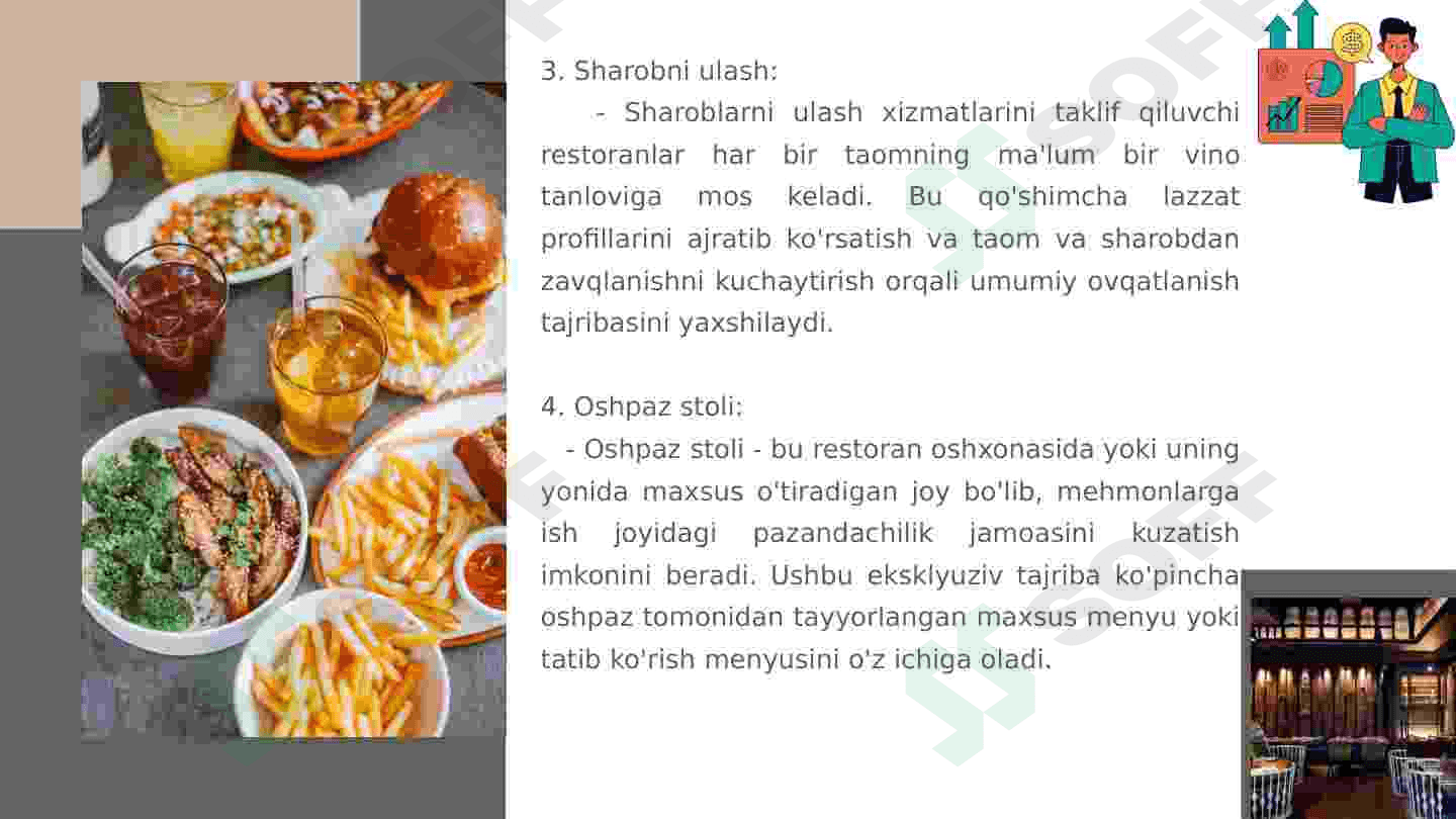 Restoranda xizmat koʻrsatishning maxsus shakllari 4