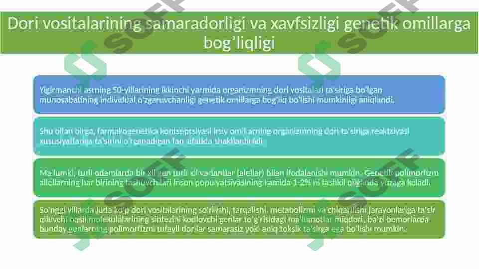 Farmakogenomika haqida tushuncha  slayd 4