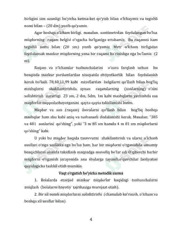 Uchinchi sinfda vaqt o‘lchovlari. 4