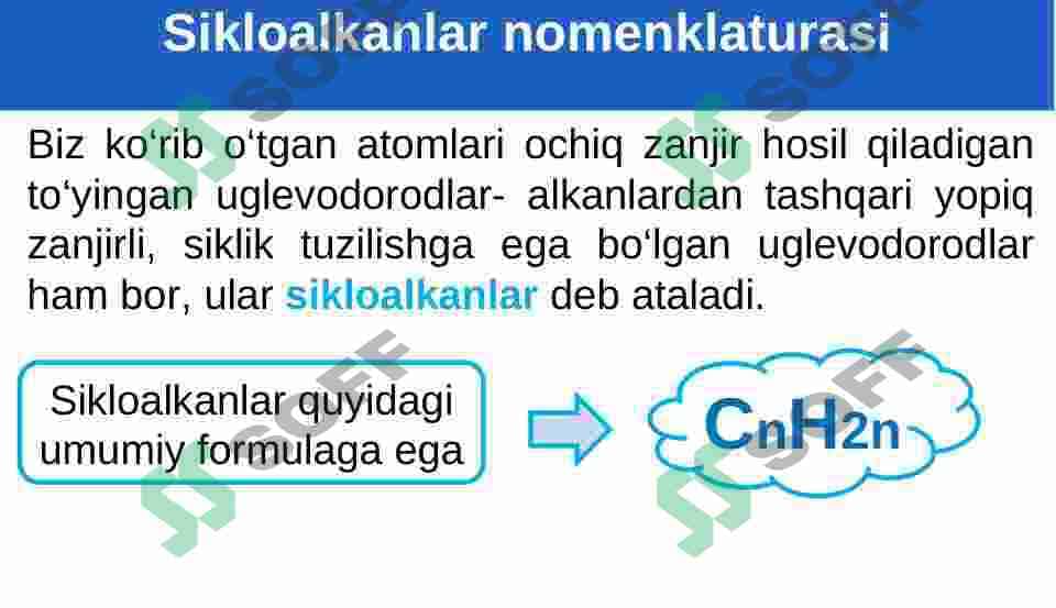 Sikloalkanlar nomenklaturasi izomeriyasi olinishi va xossalari 4