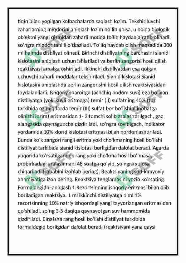 Obyektlardan ajratib olingan moddalarni tozalash usullari 4