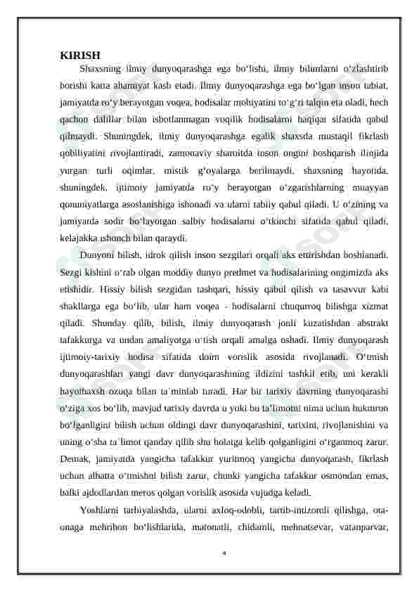 Ilmiy dunyoqarashni shakllantirish va o‘quvchilarni aqliy tarbiyalash 4