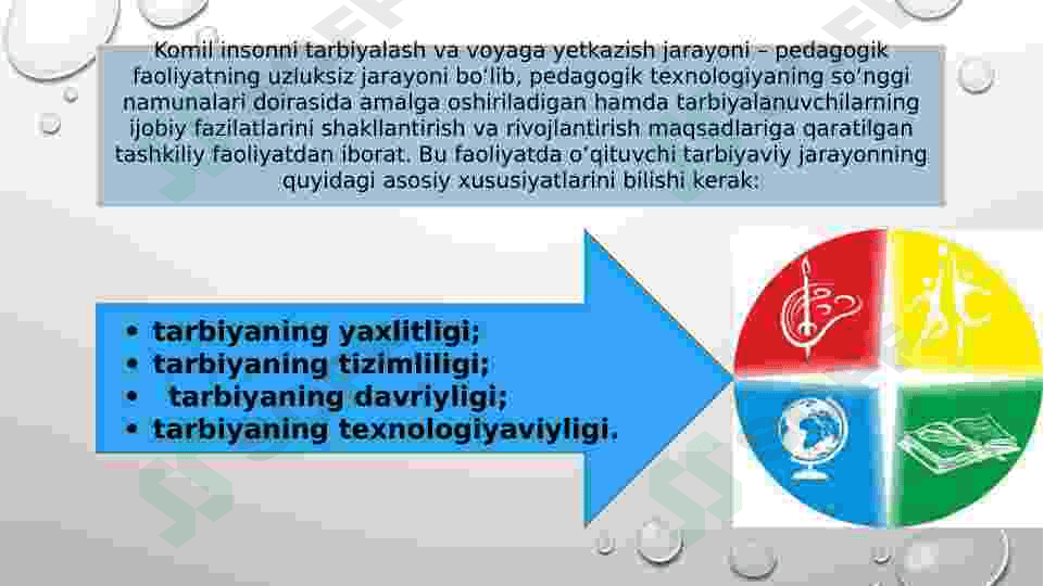 O’QITUVCHINING TARBIYA TEXNOLOGIYALARI ASOSIDA FAOLIYAT OLIB BORISHI 4