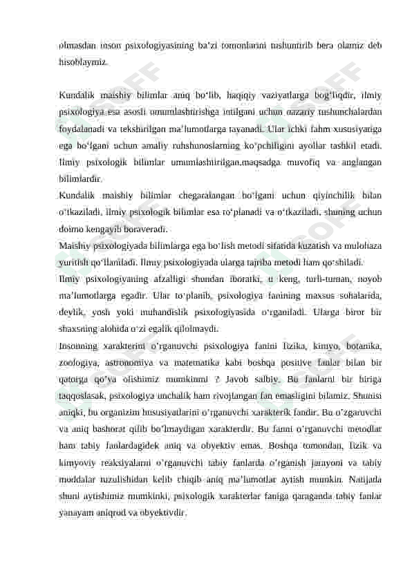Psixologiya fanining rivojlanish tarixi va hozirgi holati 4