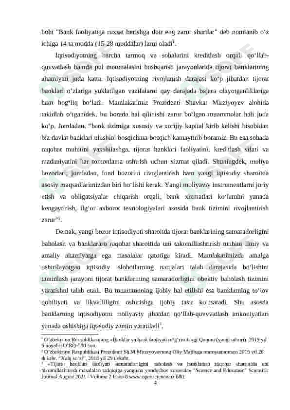 Tijorat banklari faoliyatining iqtisodiy samaradorligini oshirish yo‘llari 4