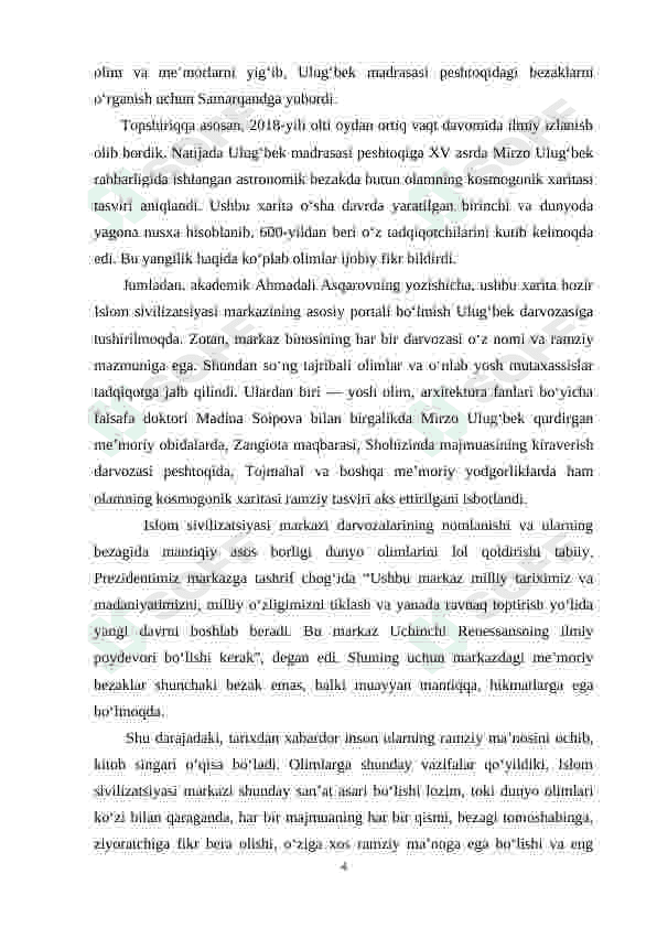 Geometrik  naqsh  kompozitsiyalarini  tuzishda geometrik  yasashlarning  o’rni. 4