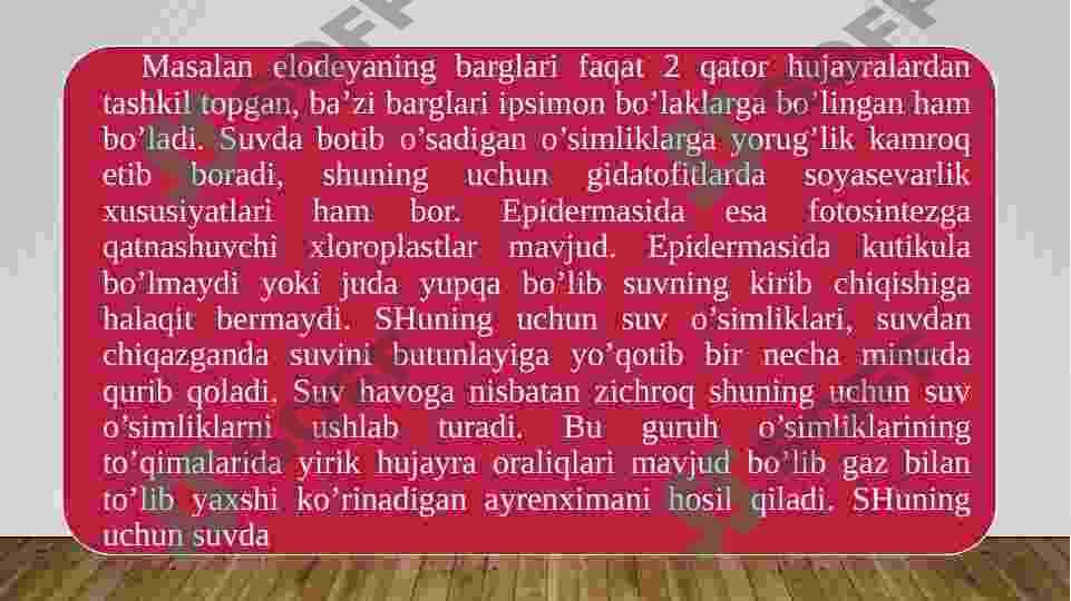 Oʻsimliklarning qurgʻoqchilikga chidamligi 4