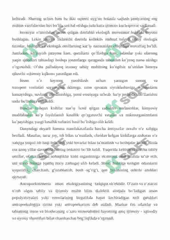 Inson ekalogiyasi 4