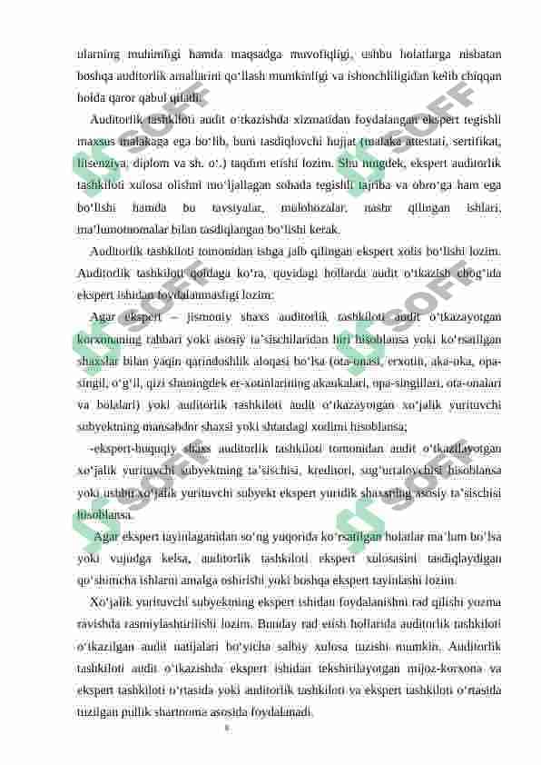 Ekspert xulosasining tarkibi va uning tuzulishi 4
