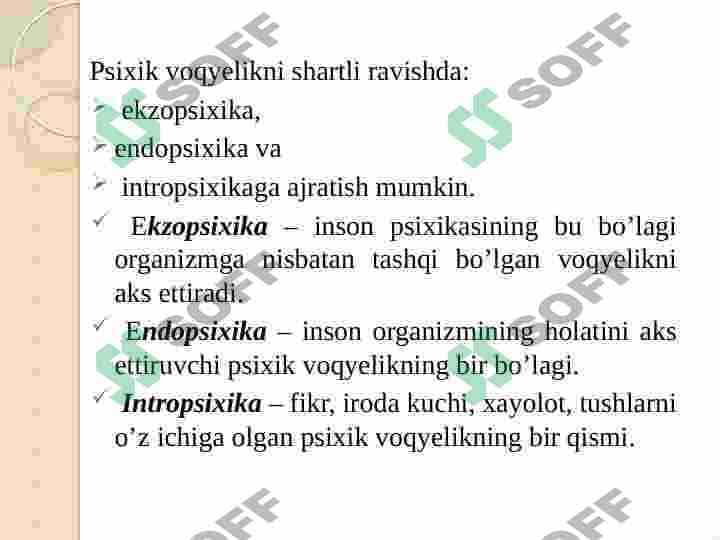Insonda aks ettirish darajalari 4