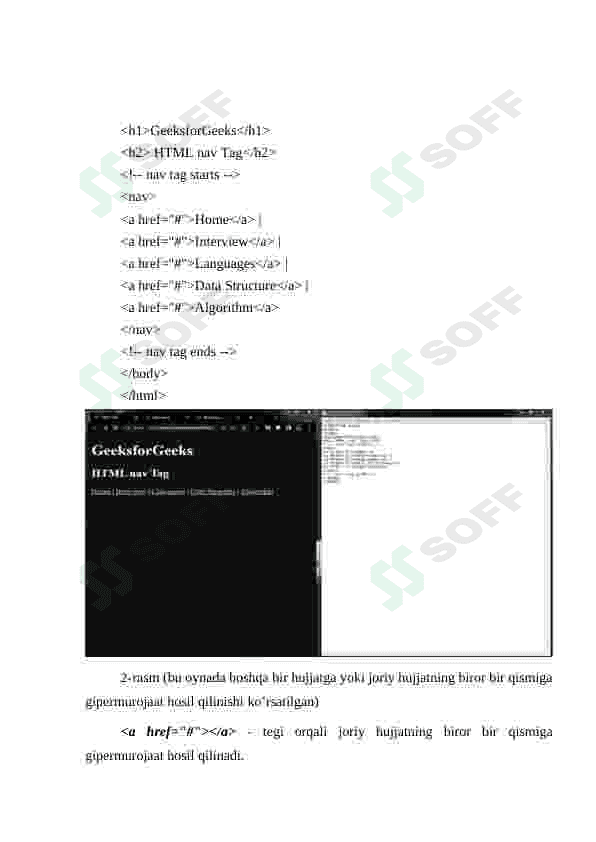 HTML5 da yangi teglar. HTML5 da audio, video va grafika bilan ishlash teglari. CSS da selektorlar. CSS xususiyatlari. CSS da effektlar, transformatsiya, animatsiya. 4