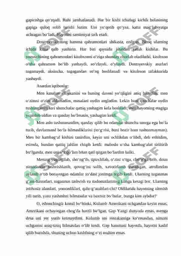 Dostoyevkiyning Telba asarini Dialektikaning asosiy qonunlari va Falsafaning juft kategoriyalari bo'yicha tahlil qilish 4