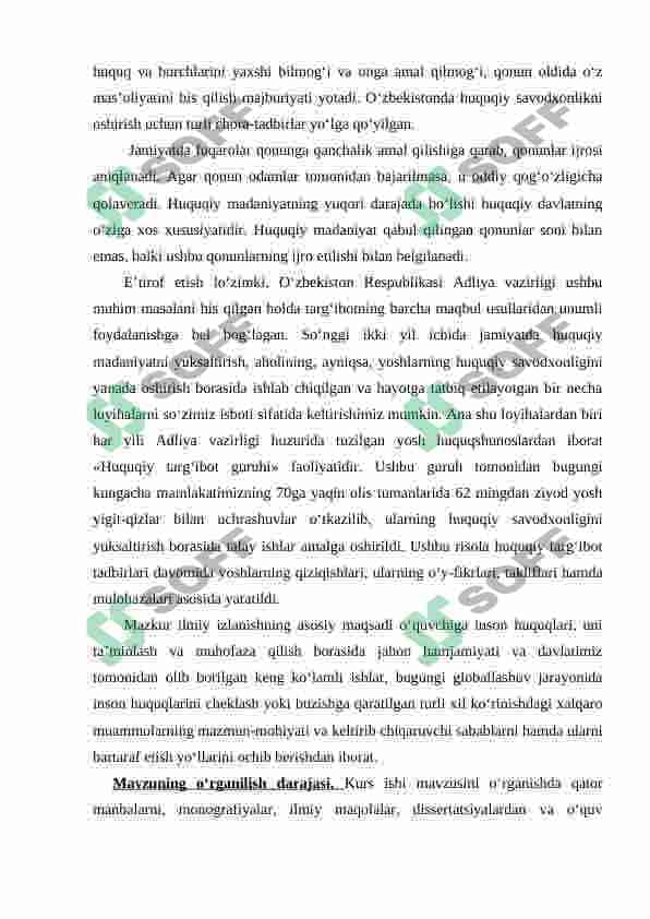 O'zbekiston Respublikasida demokratik huquqiy davlat qurish va fukarolik jamiyatini shakllantirish sharoitida davlat funksiyalarining o'zgarishi va yangilanishi 4