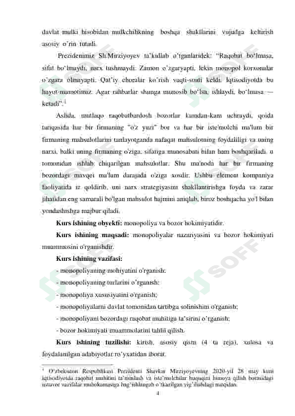 Monopoliya nazariyasi va bozor hokimiyati muammolari 4