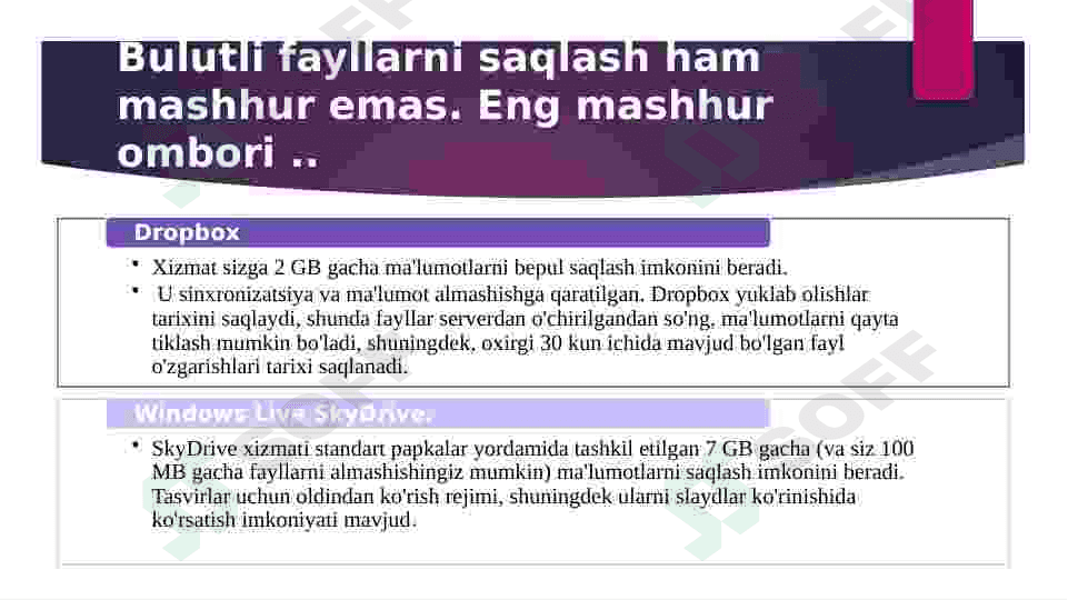 Bulutli hisoblashlar(Cloud compyuting) va ularning asosiy tushunchalari 4