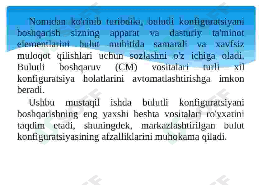 Bulut konfiguratsiyasi 4
