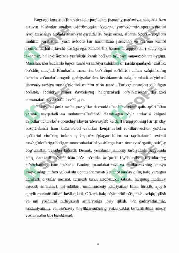 Estafetali harakatli o‘yinlarni o‘tkazish metodikasi 4