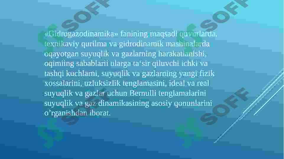 Bosimli quvurlar. Bosimli quvurlarda suyuqlik harakati paytida yo`qotilgan bosim 4