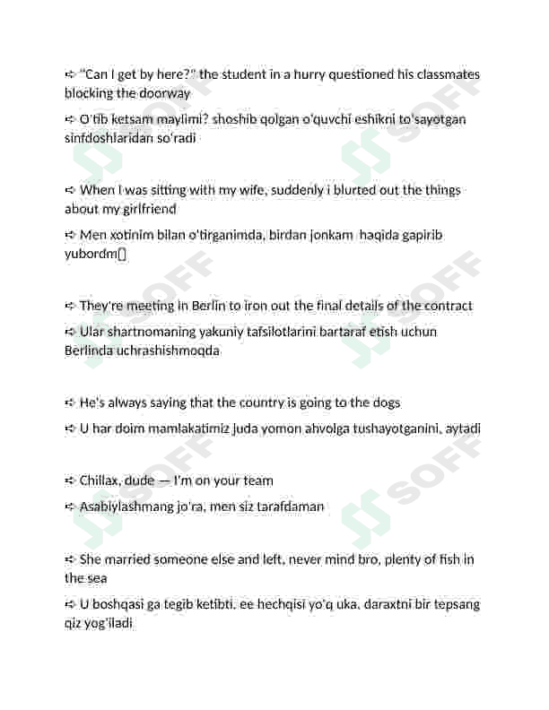 Ingliz tilida eng kerak bòladigan gaplar 4