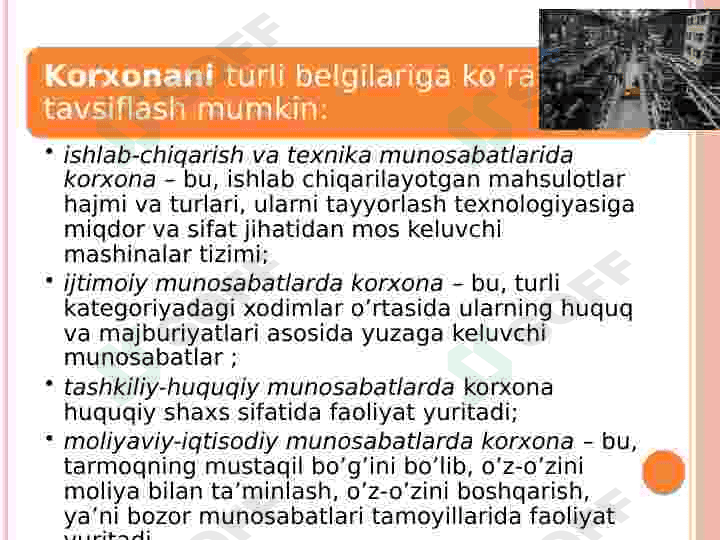 korxonaning belgilari 4