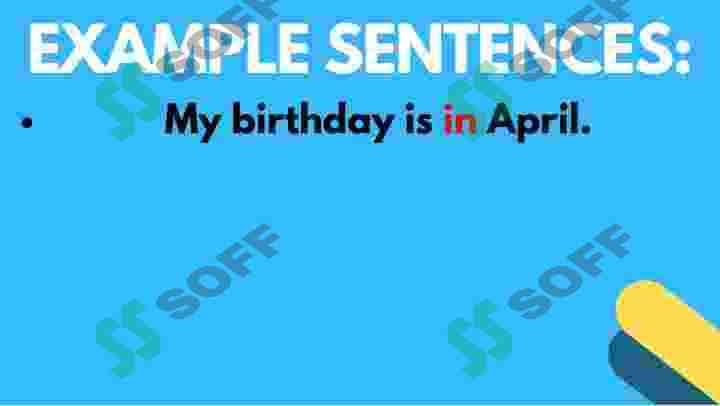 Prepositions of time : in on at 4