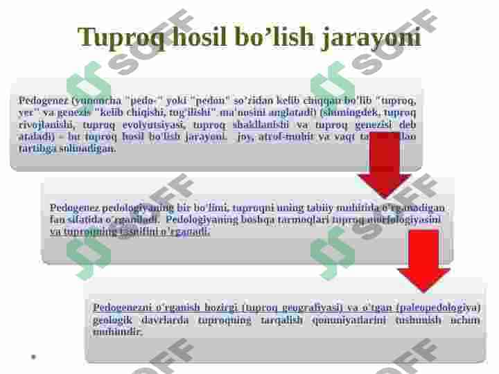 Tuproqning kelib chiqishi . Nurash jarayonlari va moddalarning katta geologik aylanishi 4