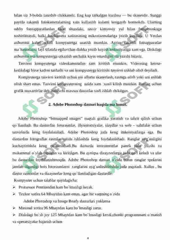 Photo Shop CS6 dasturida “Редaктировaние” bo`limining imkoniyatlari. 4