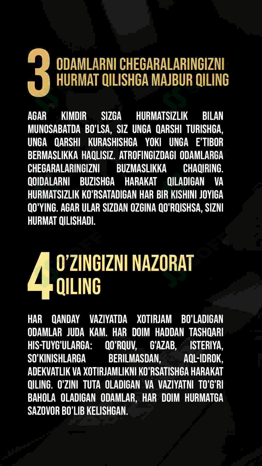 Qora Manipulatsiya. Odamlarni sizni hurmat qilishga majburlang 4