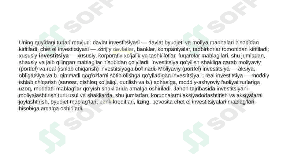 Investitsiya siyosati va milliy iqtisodiyotni modernizatsiyalash 4