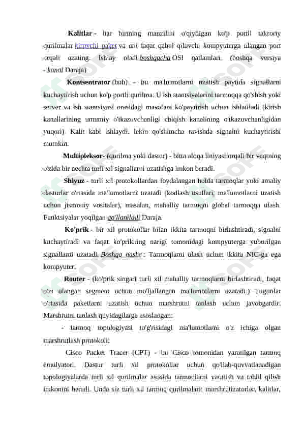 Tarmoq simulyatorlari bilan ishlash 4