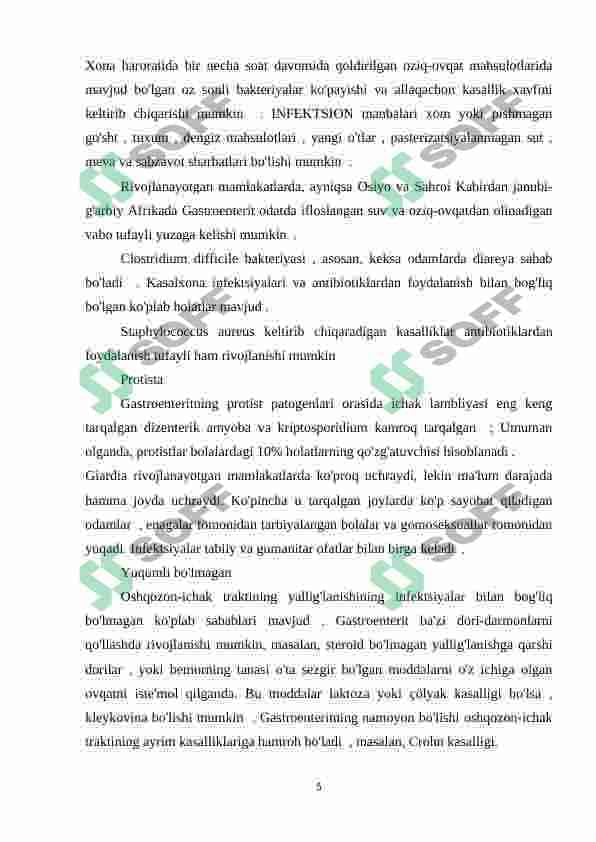 Odamlarda Gastroenteritlarni qo’zg’atuvchi viruslar 4